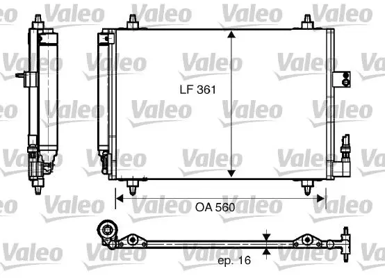 Handler.Part Condenser, air conditioning Valeo 817824 1