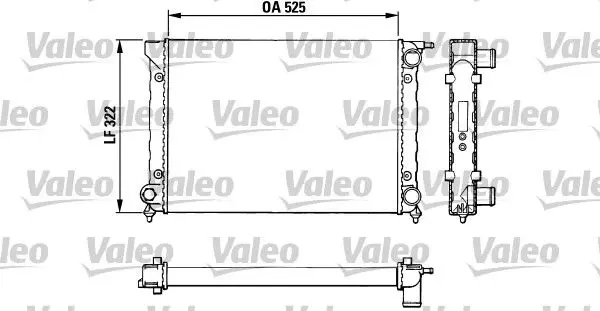 Handler.Part Radiator, engine cooling Valeo 883727 1