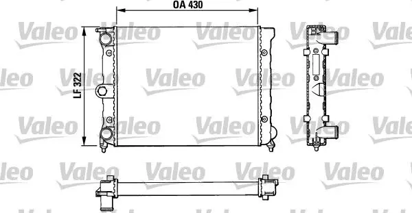 Handler.Part Radiator, engine cooling Valeo 883819 1