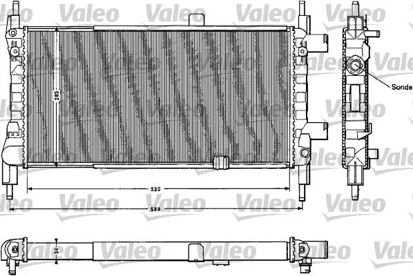 Handler.Part Radiator, engine cooling Valeo 883856 1