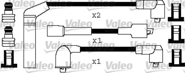 Handler.Part Ignition cable kit Valeo 346340 1