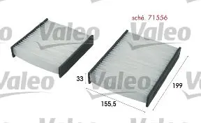 Handler.Part Filter, interior air Valeo 715556 1