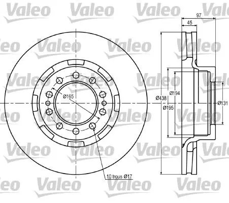 Handler.Part Brake disc Valeo 187024 1