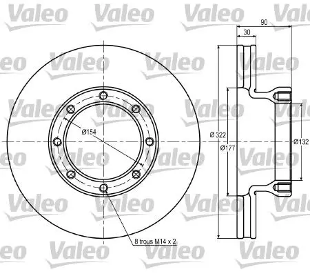 Handler.Part Brake disc Valeo 187027 1