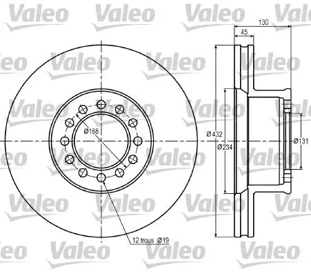 Handler.Part Brake disc Valeo 187052 1