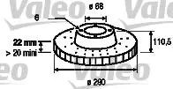 Handler.Part Brake disc Valeo 187058 1