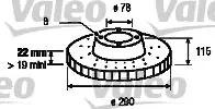 Handler.Part Brake disc Valeo 187061 1