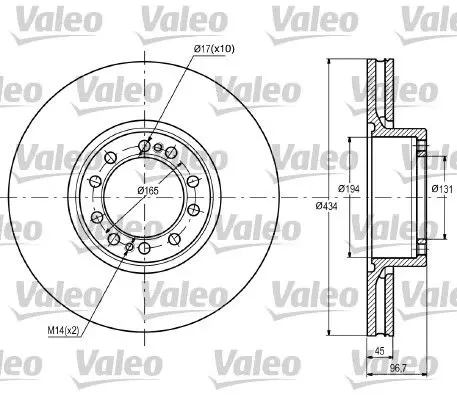 Handler.Part Brake disc Valeo 187087 1