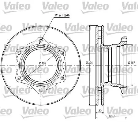 Handler.Part Brake disc Valeo 187109 1