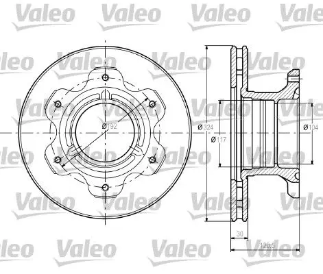 Handler.Part Brake disc Valeo 187110 1