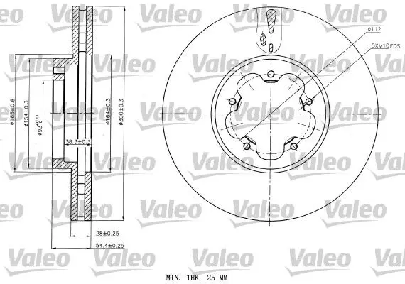 Handler.Part Brake disc Valeo 187151 1