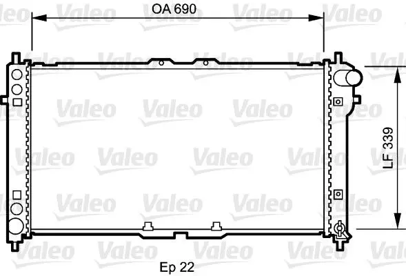 Handler.Part Radiator, engine cooling Valeo 731472 1