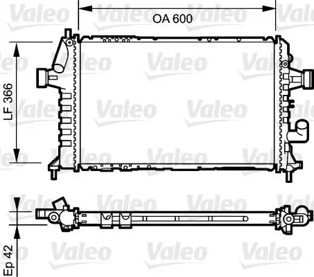 Handler.Part Radiator, engine cooling Valeo 734322 1