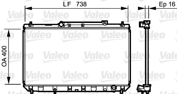 Handler.Part Radiator, engine cooling Valeo 734488 1