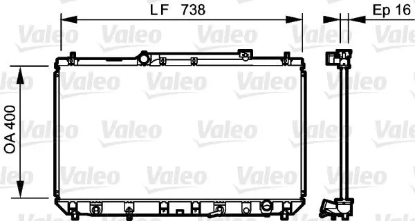 Handler.Part Radiator, engine cooling Valeo 734489 1