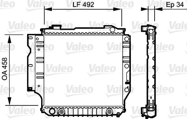 Handler.Part Radiator, engine cooling Valeo 735196 1