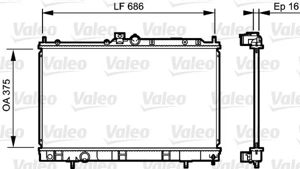 Handler.Part Radiator, engine cooling Valeo 735198 1