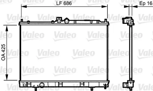 Handler.Part Radiator, engine cooling Valeo 735201 1