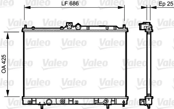 Handler.Part Radiator, engine cooling Valeo 735202 1