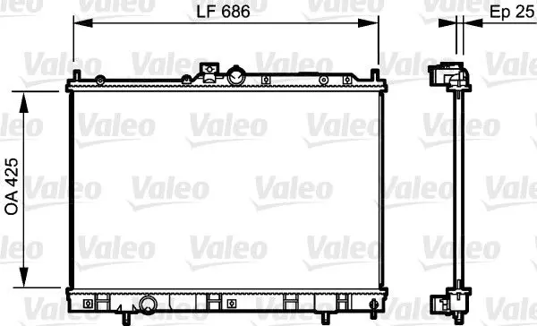 Handler.Part Radiator, engine cooling Valeo 735203 1