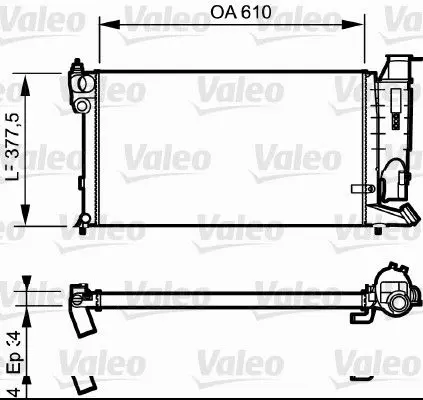 Handler.Part Radiator, engine cooling Valeo 731176 1