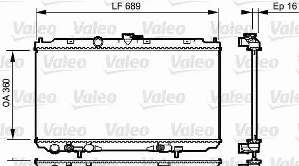 Handler.Part Radiator, engine cooling Valeo 734706 1