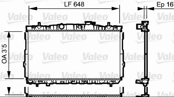 Handler.Part Radiator, engine cooling Valeo 734903 1