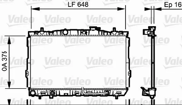 Handler.Part Radiator, engine cooling Valeo 734965 1