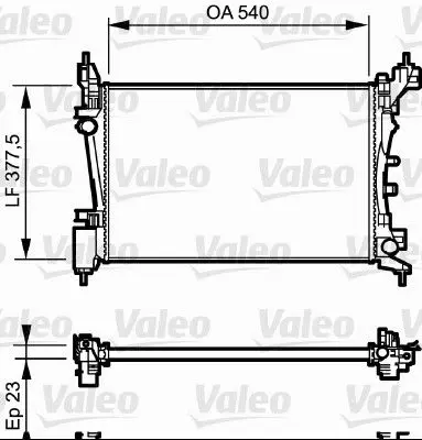 Handler.Part Radiator, engine cooling Valeo 735042 1