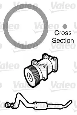 Handler.Part Seal, coolant tube Valeo 509736 1