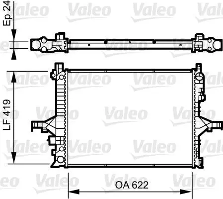 Handler.Part Radiator, engine cooling Valeo 735237 1