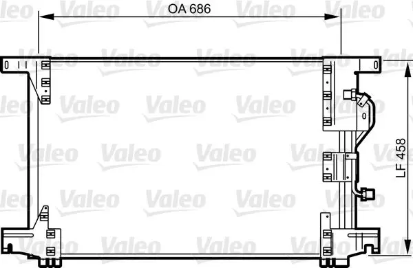 Handler.Part Condenser, air conditioning Valeo 818034 1