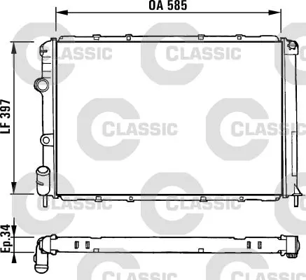 Handler.Part Radiator, engine cooling Valeo 231380 1