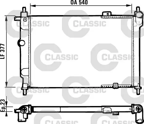 Handler.Part Radiator, engine cooling Valeo 231551 1