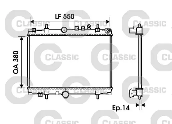 Handler.Part Radiator, engine cooling Valeo 234278 1