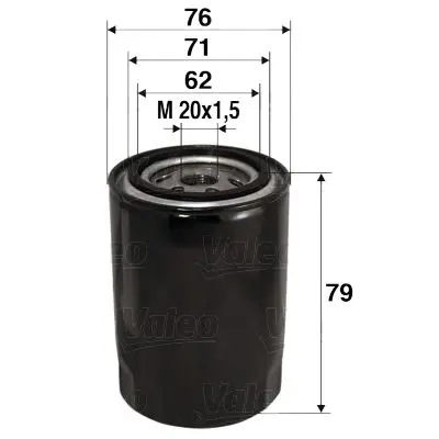 Handler.Part Oil filter Valeo 586037 1