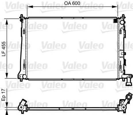 Handler.Part Radiator, engine cooling Valeo 735564 1