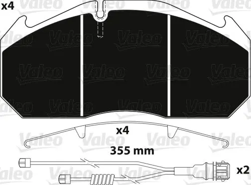 Handler.Part Brake pad set, disc brake Valeo 882212 1