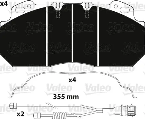 Handler.Part Brake pad set, disc brake Valeo 882217 1