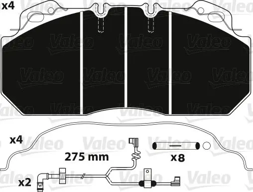 Handler.Part Brake pad set, disc brake Valeo 882218 1