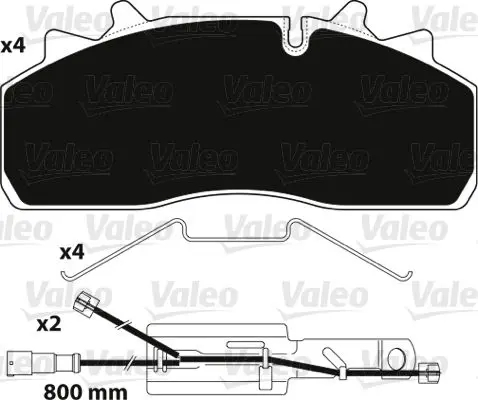 Handler.Part Brake pad set, disc brake Valeo 882227 1