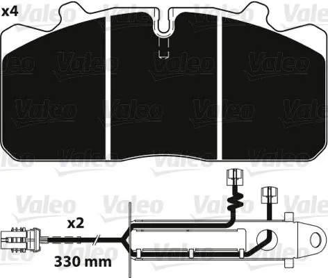 Handler.Part Brake pad set, disc brake Valeo 882229 1