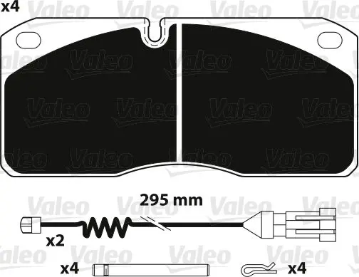 Handler.Part Brake pad set, disc brake Valeo 882236 1