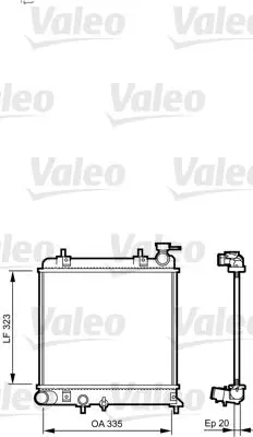 Handler.Part Radiator, engine cooling Valeo 734266 1