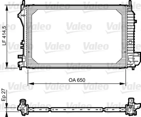 Handler.Part Radiator, engine cooling Valeo 735083 1