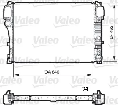 Handler.Part Radiator, engine cooling Valeo 735298 1