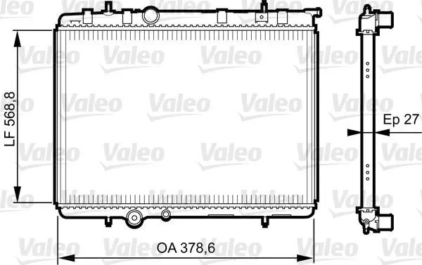 Handler.Part Radiator, engine cooling Valeo 735597 1