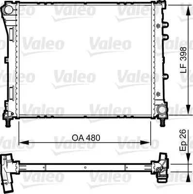 Handler.Part Radiator, engine cooling Valeo 735498 1