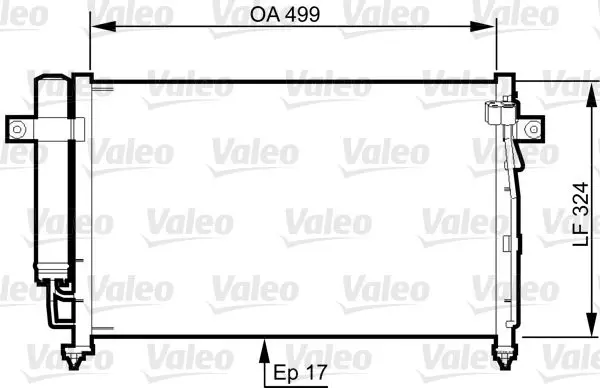 Handler.Part Condenser, air conditioning Valeo 814341 1