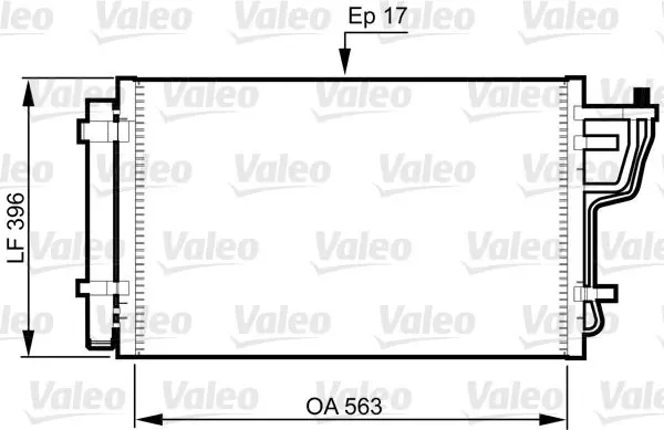 Handler.Part Condenser, air conditioning Valeo 814351 1